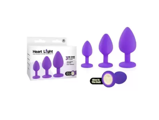 Heart Light Silicone Anal Training Kit