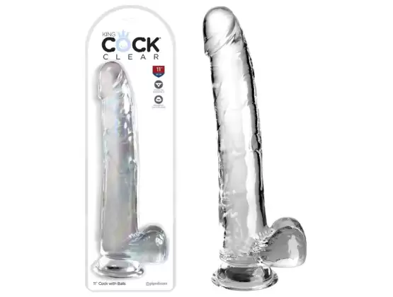 King Cock Clear Cock with Balls - Clear