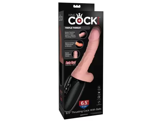 King Cock + 6.5 Inch 3D Thrusting Cock
