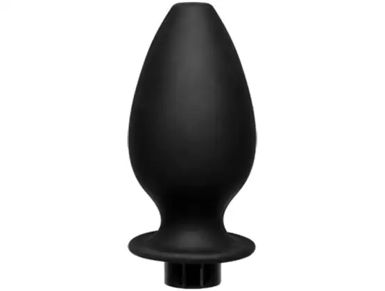 Kink Flow Fill Silicone Anal Douche Accessory Black