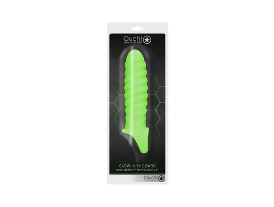 OUCH! Glow in Dark Swirl Stretchy Penis Sleeve