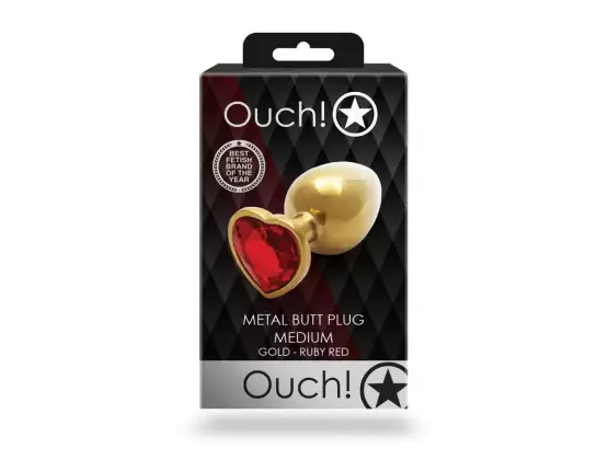 OUCH! Heart Gem Butt Plug - Medium