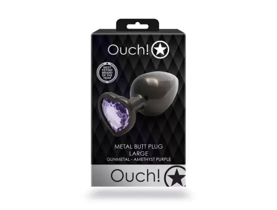 OUCH! Heart Gem Butt Plug - Large