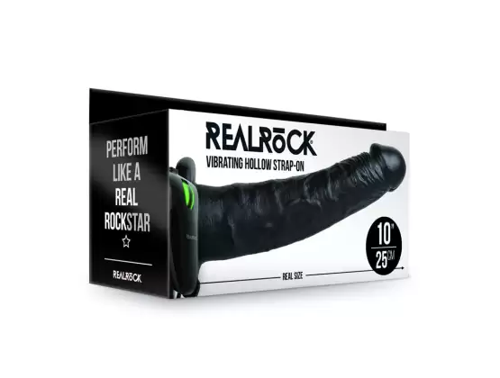 REALROCK Vibrating Hollow Strapon 10 inch