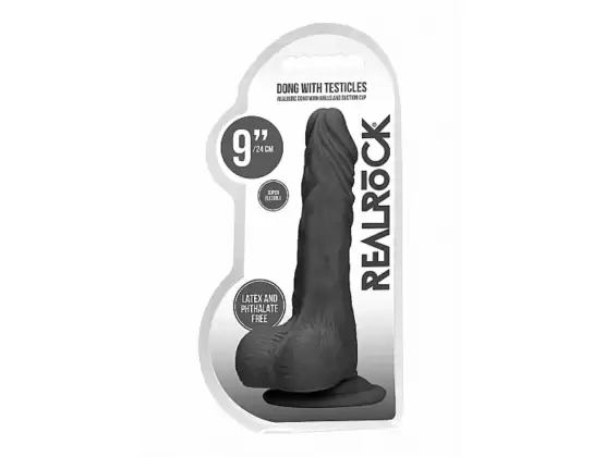 Realrock Skin Dong with Testicles 9 inch