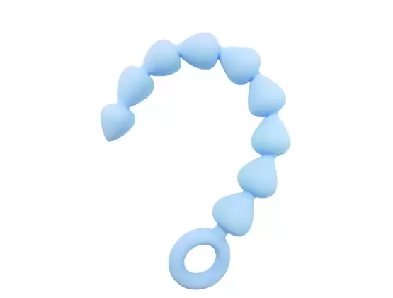 Sex In The Shower Blue Silicone Anal Beads