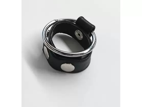 Sexy Dees Leather & Metal Cock Ring