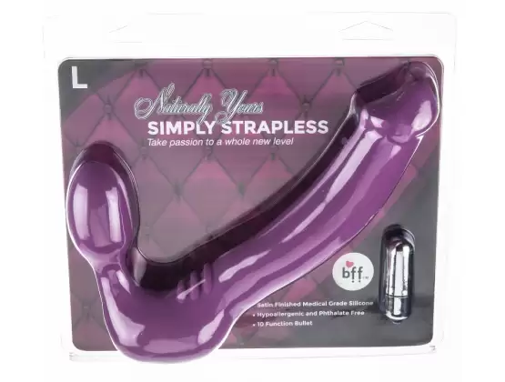 Simply Strapless Vibrating Silicone Strap-On Large