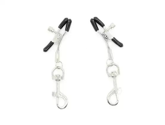 Metal Nipple Clamp With Leash Clips