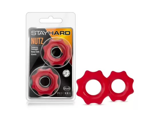 Stay Hard Nutz - Red Set Of 2