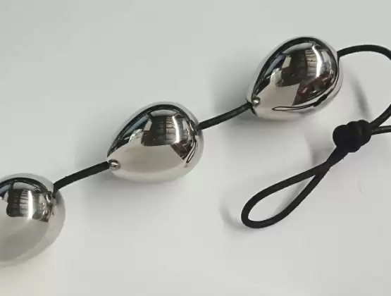 Steel Anal Balls with Cord