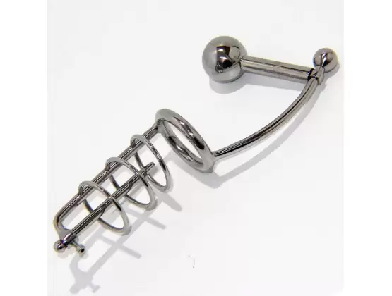 Steel Cock Cage With Penis & Anal Plug