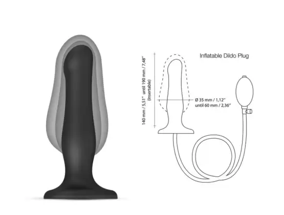 STRAP-ON-ME HYBRID Inflatable Dildo Plug