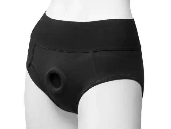 Vac-U-Lock Panty Harness Plug Briefs S/M Black