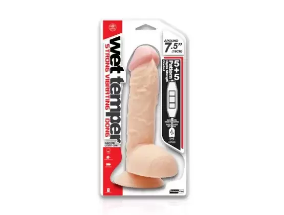 Wet Temper 7.5 Inch Veiny Vibrating Dong