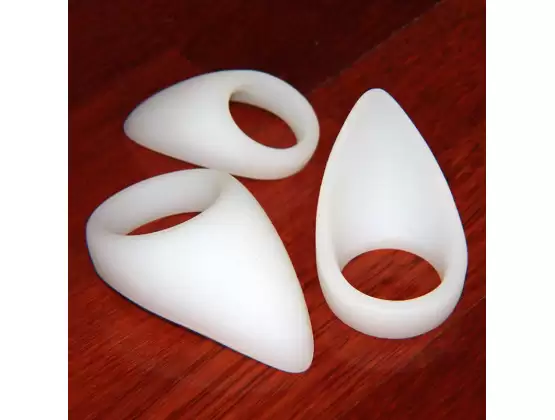 White Silicone Tear Drop Cock Ring