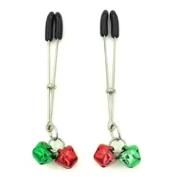 Bondage Nipple Clamps with Two Bells