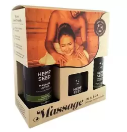 Hemp Seed Massage In A Box Guavalava Scented Massage Gift Set