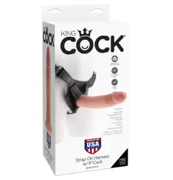 King Cock Strap-On Harness with 9 inch Cock