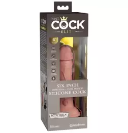 King Cock Elite Vibrating Dual Density Silicone Cock Light