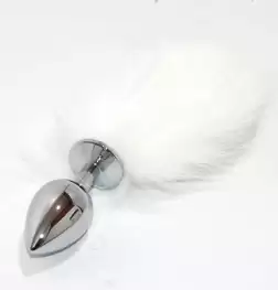 Kitten Tail Metal Butt Plug Silver