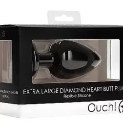 Ouch! Diamond Heart Butt Plug Extra Large