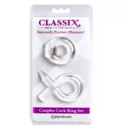 Pipedream Classix Couples Cock Ring Set Clear