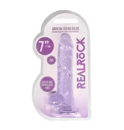Realrock Crystal Clear Dildo with Balls 7 inch