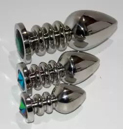 Ribbler Metal Jeweled Medium Butt Plug
