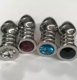 Hell's Couture Ribbler Metal Jeweled Large Anal Plug