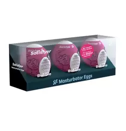 Satisfyer Masturbator Eggs - Bubble 3 Pack