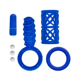 Simply Silicone 10X Couples Kit Blue