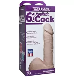 Vac-U-Lock 6" Realistic Cock
