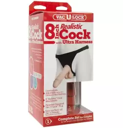 Vac-U-Lock Set 8" Realistic Ultra Harness
