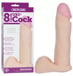 Vac-U-Lock 8" UR3 Realistic Cock