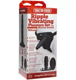 Vac-U-Lock Ripple Vibrating Pleasure Set Silicone